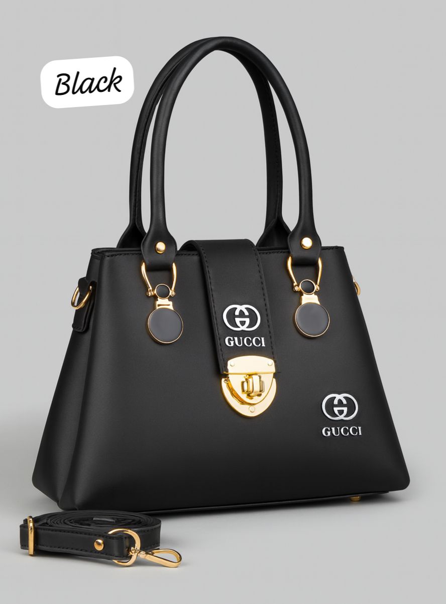 Elegant Handbag with Gold Detail