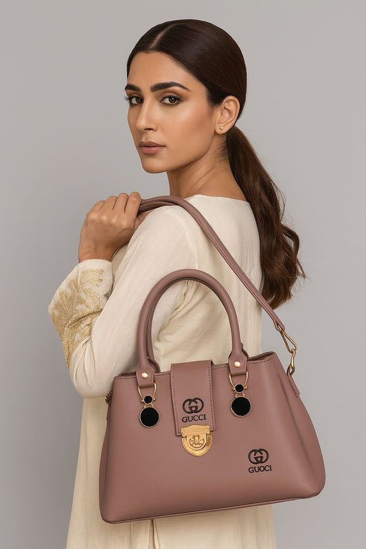 Elegant Handbag with Gold Detail