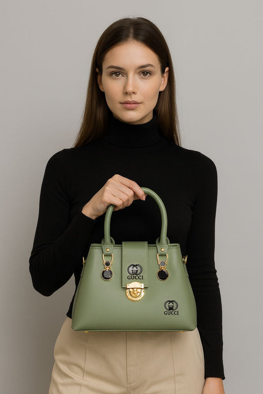 Elegant Handbag with Gold Detail